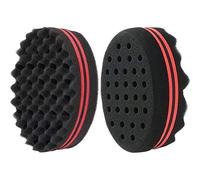 Gobesty Spazzola per capelli in spugna, 2 pezzi di spugna per capelli afro, spugna per arricciatura magica, grandi fori, spugna per capelli grande, dreads Locking Twist Barber strumento per capelli