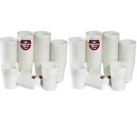 GoBeTree 100 Bicchieri di Cartone Bianco Monouso da Caffè 210ml, Resistenza ed Eleganza per il Tuo Momento Caffè a Casa o in Ufficio (Confezione da 2)