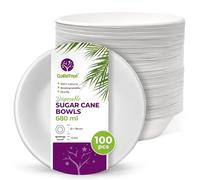 GoBeTree 100 Ciotole Usa e Getta in Polpa di Canna da Zucchero da 680 ml, Biodegradabili e Ultra Resistenti, Colore Bianco, Ideali per Feste, Colazioni e Ogni Evento Speciale, Perfette per la Casa.