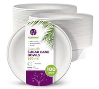 GoBeTree 100 Ciotole Usa e Getta in Polpa di Canna da Zucchero da 950 ml, Biodegradabili e Ultra Resistenti, Colore Bianco, Ideali per Feste, Colazioni e Ogni Evento Speciale, Perfette per la Casa.