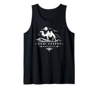 Gobi Desert Mongolia Camel Viaggio Stile Vintage Canotta