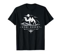 Gobi Desert Mongolia Camel Viaggio Stile Vintage Maglietta