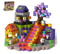 GobiDex Blocchi di Costruzioni Magnetiche per Bambini 100 Pzi - Blocks di Città Spettrale, Giocattoli Educativi e Set di Costruzione, Regalo per Bambini e Bambine dai 3-10 Anni