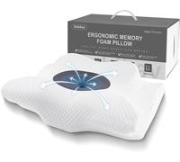 Gobikey Cuscino Cervicale, Ergonomico Cuscino Memory Foam per Dormire | Cuscini