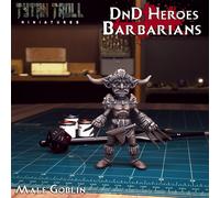Goblin Berserker Con Ascia Miniatura Goblin Barbaro Figura Per TTRPG Come D&D 5E