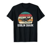 Goblin Shark Sunset Ocean Deep Sea retrò Cool Fan squalo Maglietta
