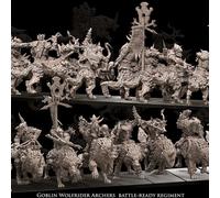Goblin Wolf Rider Archers Cavalca Lupi Miniatura 28/32mm Wargame The Old World