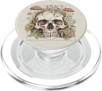 Goblincore Aesthetic Vintage Botanical Mushrooms Skull PopSockets PopGrip per MagSafe