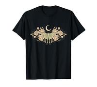 goblincore Moth And Butterfly moonphases Flowers cottagecore Maglietta
