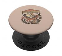 Goblincore Possum Under Mushroom Hammock Woodland PopSockets PopGrip Adesivo