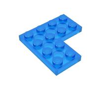 Gobricks 2639 - Piastra di fondazione, 4 x 4 angoli, 10 pezzi, GDS-696, compatibile con i mattoncini Lego, colore: Blu scuro trans 150