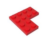 Gobricks 2639 - Piastre per fondazione, 4 x 4 angoli, 10 pezzi, GDS-696, compatibile con i mattoncini Lego, colore: Rosso 010