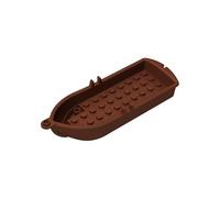Gobricks Boat 14 x 5 X 2 piccola barca 1 pz compatibile con Lego GDS-90132 Classic Bulk Toy MOC Colore: marrone rossastro 192