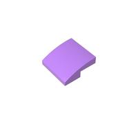 Gobricks GDS-659 - Inclinazione curva, 2 x 2 x 2/3, 50 pezzi, compatibile con Lego Toy 15068, parti fai da te e componenti MOC per mattoni grandi, colore: Medium Lavender 324