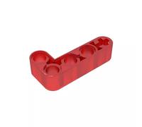 Gobricks GDS-671 Technic Beam 2 x 4 L forma spessa, 50 pezzi, compatibile con Lego 32140 42137, parti fai da te e componenti MOC per grandi marche di mattoni, colore: Trans Red 41