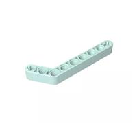 Gobricks GDS-674 Technic Beam 1x9 curvo (7-3) spesso, 50 pezzi, compatibile con Lego 32271 42160, parti fai da te e componenti MOC per grandi marche di mattoni, colore: Aqua 323 chiaro