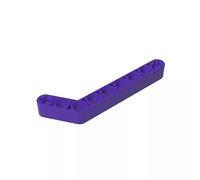 Gobricks GDS-674 Technic Beam 1x9 curvo (7-3) spesso, 50 pezzi, compatibile con Lego 32271 42160, parti fai da te e componenti MOC per grandi marche di mattoni, colore: Viola scuro 268