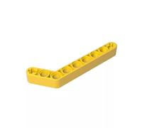 Gobricks GDS-674 Technic Beam 1x9 Curvo (7-3) Spesso, 50 Pezzi, Compatibile con Lego 32271 42160, Parti fai da te e Componenti MOC per grandi marche di mattoni, colore: Giallo 24