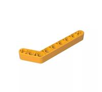 Gobricks GDS-674 Technic Beam 1x9 Curvo (7-3) Spessore 50 Pezzi, Compatibile con Lego 32271 42160, Parti fai da te e Componenti MOC per grandi marche di mattoni, colore: Arancione chiaro 191