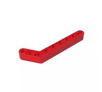 Gobricks GDS-674 Technic Beam 1x9 Curvo (7-3) Spessore 50 Pezzi, Compatibile con Lego 32271 42160, Parti fai da te e Componenti MOC per grandi marche di mattoni, colore: Rosso 21