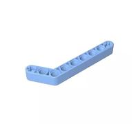 Gobricks GDS-674 Technic Beam 1x9 Curvo (7-3) Spessore 50 Pezzi, Compatibile con Lego 32271 42160, Parti fai da te e Componenti MOC per grandi marche di mattoni, colore: Celeste 212