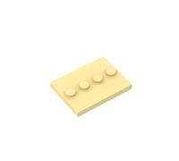 Gobricks Piastra di fondazione speciale 3x4 con borchie centrali 1x4 [pianura] 17836 88646 6076678 GDS-980 50PCS compatibile con Lego Classic Bulk Toy MOC Colore: giallo chiaro 19