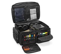 GOBUROS Custodia da trasporto RC per auto 1/8 e 1/10, custodia RC per supporto e multi-tasche con assicella solida inferiore per strumenti RC nero (in attesa di brevetto)