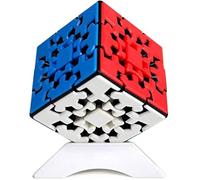 Gobus Oostifun 3x3 Gear Cube KungFu - Puzzle 3D Twist Con Supporto (Senza Adesivo Multicolore)
