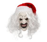 GOBWCOT Maschera da clown Art the Clown, spaventoso killer, casco integrale per Halloween, cosplay, costume per adulti (maschera marrone)