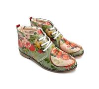 GOBY Bottines Stivaletti Vegani Fatti a Mano con Stampa - Design Confortevole - Vernice Multicolore Durevole di Alta Qualità - Resistenza all'Esterno