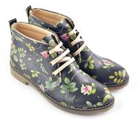 GOBY Bottines Stivaletti Vegani Fatti a Mano con Stampa - Design Confortevole - Vernice Multicolore Durevole di Alta Qualità - Resistenza all'Esterno