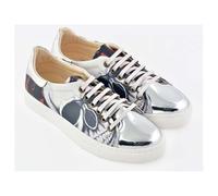 GOBY Sneakers Donna in Pelle vegana - Stampe Multicolore Resistenti - Scarpe Casual Fatte a Mano - Comode con Soletta Imbottita, Leggere e alla Moda.