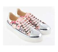 GOBY Sneakers Donna in Pelle vegana - Stampe Multicolore Resistenti - Scarpe Casual Fatte a Mano - Comode con Soletta Imbottita, Leggere e alla Moda.