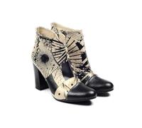 GOBY Stivali Feta - Stivaletti vegani da donna, fatti a mano, con stampa - Comodi - Resistenti con finitura multicolore - Adatti all’esterno - Stivaletti alla moda