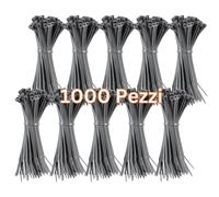 Gocableties 1.000 fascette stringicavo, in nylon, 150 mm x 3,6 mm, confezione da 15,2 cm, colore: Argento/Grigio