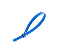 Gocableties Confezione da 100 Fascette Fermacavi Riutilizzabili 250 mm x 7,6 mm - Resistenti, Blu, Rilasciabili - Alta Qualità in Nylon