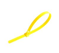Gocableties, Confezione da 100 fascette per cavi staccabili, in nylon, riutilizzabili, 250 mm x 7,6 mm, Giallo