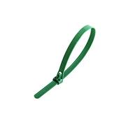 Gocableties Confezione da 100 Fascette Riutilizzabili 250 mm x 7,6 mm, Stringicavo Resistenti, Verde, 25,4 cm, Nylon