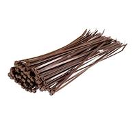 Gocableties - Fascette fermacavi multiuso, marrone, 100 pezzi, 300 mm x 3,6 mm, 30,5 cm, in nylon di alta qualità, meccanismo autobloccante sicuro, per casa, giardino, ufficio e fai da te