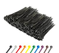 Gocableties - Fascette Plastica Nere - 150 mm x 3,6 mm - 1000 Pezzi - Piccole Fascette Elettricista