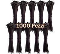 Gocableties - Fascette Plastica Nere - 300 mm x 3,6 mm - 1000 Pezzi - UV-beständiges Set