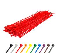 Gocableties - Fascette Plastica Rossa - 300 mm x 3,6 mm - 100 Pezzi - Fascette Elettricista