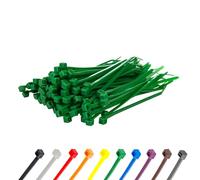Gocableties - Fascette Plastica Verdi - 150 mm x 3,6 mm - 100 Pezzi - Piccole Fascette Colorate