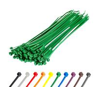Gocableties - Fascette Plastica Verdi - 300 mm x 4,8 mm - 100 Pezzi - Fascette Elettricista