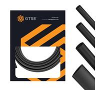 Gocableties - Guaina termorestringente nera con adesivo - 3,2 mm x 1,2 m - 2 pezzi - Rapporto di restringimento 3:1 - Impermeabile - Tubo termoretraibile per cavo