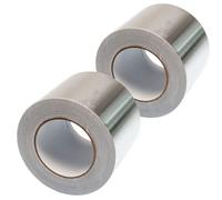 Gocableties - Nastro adesivo ampio in alluminio - 100 mm x 50 m - Resistente ad acqua e calore - Per sigillare, riparare ed isolare - 2 rotoli