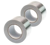 GOCABLETIES - Nastro adesivo ampio in alluminio - 75 mm x 50 m - Resistente ad acqua e calore - Per sigillare, riparare ed isolare - 2 Rotoli