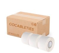 GOCABLETIES - Nastro isolante bianco - 20 Rotoli - 50 mm x 33 m - Robusto ed autoadesivo - Per proteggere, unire e riparare cavi
