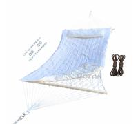 GOCAN Amaca a rete, in corda di cotone con catene di cuscinetto, ganci e cinghie per alberi, adatta per stand da 22,9 cm a 38,1 m, per esterni e cortili interni