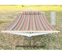 GOCAN Amaca doppia con tessuto imbottito e barre separatrici, più lunga e resistente, amache di qualità per patio interno ed esterno